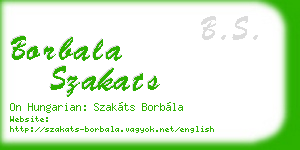 borbala szakats business card