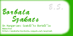 borbala szakats business card